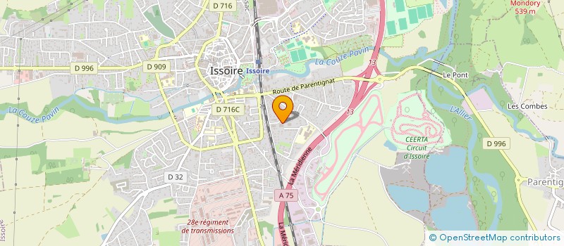 localisation de l'entreprise LAGUNAK  ISSOIRE