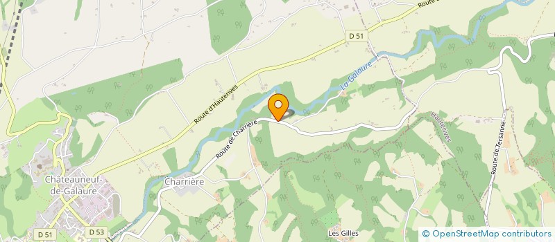 localisation de l'entreprise LAGUNE à CHATEAUNEUF-DE-GALAURE