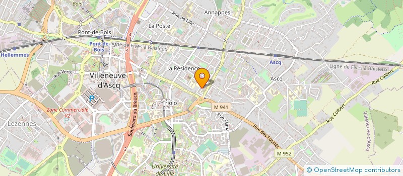 localisation de l'entreprise LAH LOCATION à VILLENEUVE-D'ASCQ