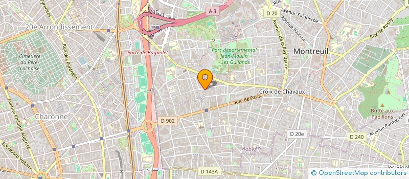 localisation de l'entreprise LAHAYE EUGENE à BAGNOLET