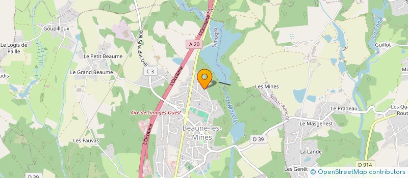 localisation de l'entreprise LAINE FLQM à LIMOGES