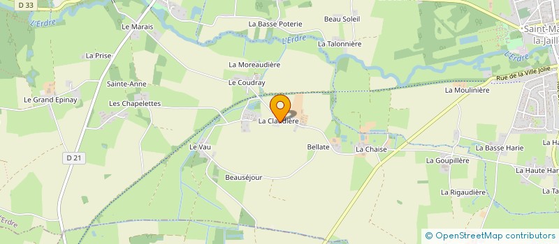 localisation de l'entreprise LAIT-ENERGIE  VALLONS-DE-L'ERDRE