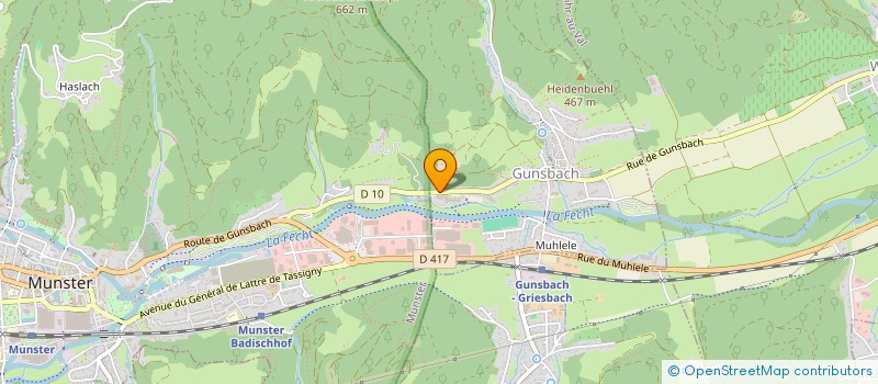 localisation de l'entreprise LAITERIE DE LA VALLEE DE MUNSTER à GUNSBACH