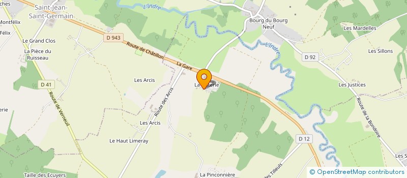 localisation de l'entreprise LAITERIE DE VERNEUIL - COOPERATIVE TOURAINE-BERRY  VERNEUIL-SUR-INDRE