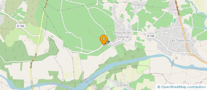 localisation de l'entreprise LAITERIE DES CEVENNES à RIBAUTE-LES-TAVERNES