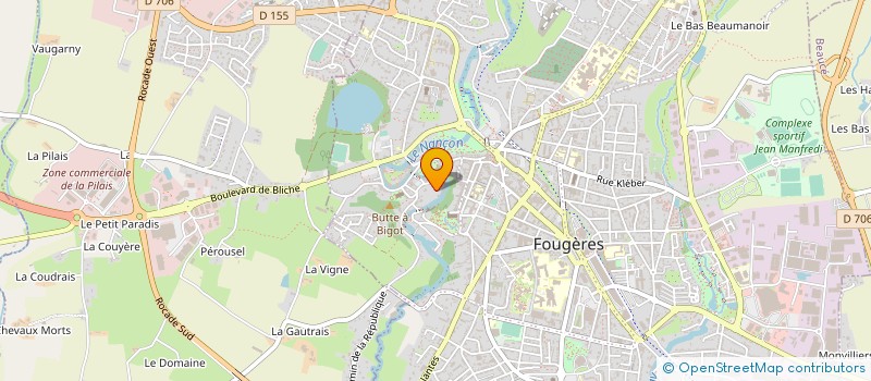 localisation de l'entreprise LAITERIE NAZART  FOUGERES