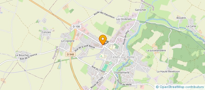 localisation de l'entreprise LAITERIE TERRE DE SEVRE  CELLES-SUR-BELLE