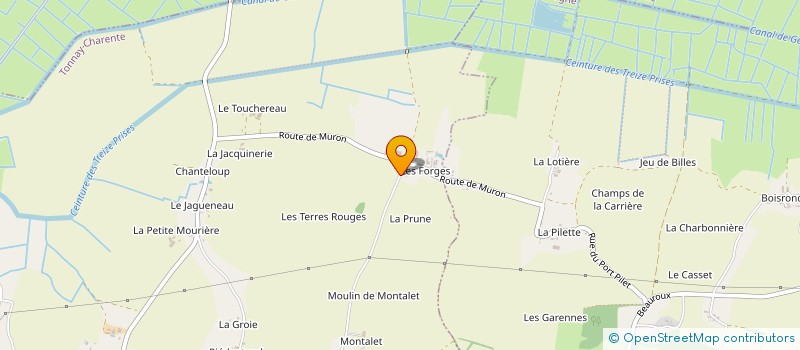 localisation de l'entreprise LAITIERE BIO à TONNAY-CHARENTE