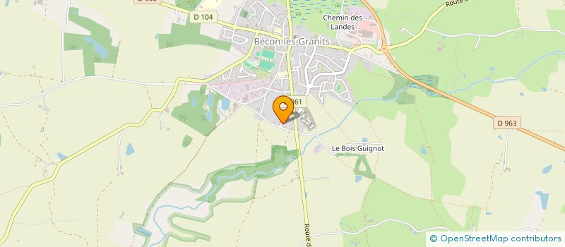 localisation de l'entreprise LAJEG ALLIANCE à BECON-LES-GRANITS
