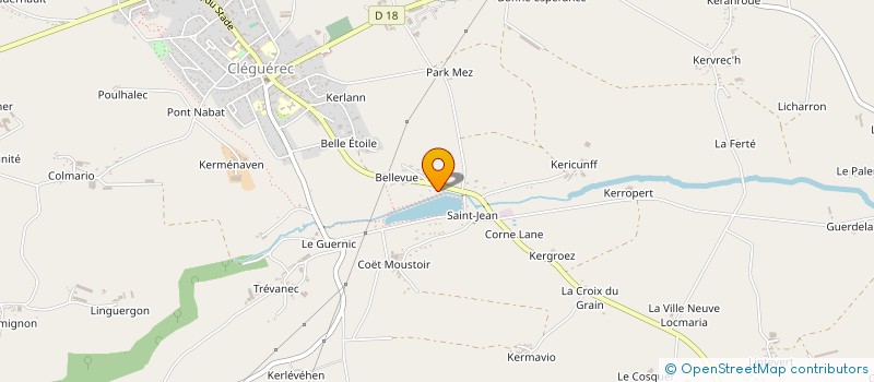 localisation de l'entreprise LAJUAL  CLEGUEREC