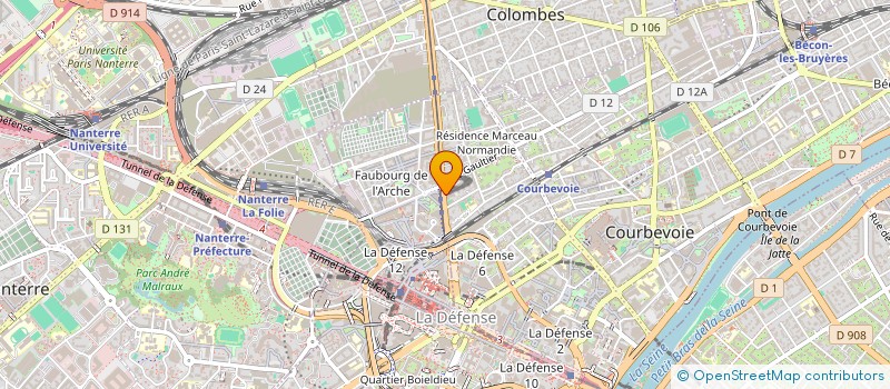 localisation de l'entreprise LAKE CORP à COURBEVOIE