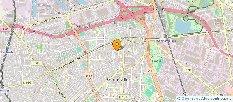 localisation de l'entreprise LAKIS IMMO à GENNEVILLIERS