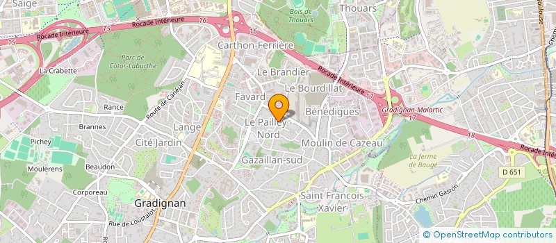 localisation de l'entreprise LALALA  GRADIGNAN