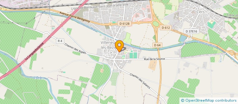 localisation de l'entreprise LALANDE à VILLENEUVE-LES-BEZIERS
