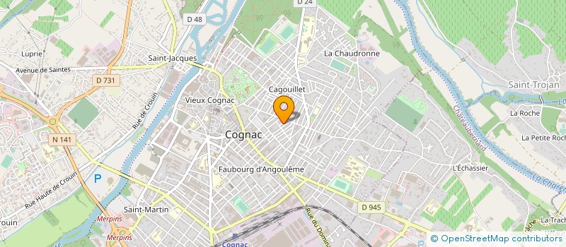 localisation de l'entreprise LALANDE AFFUTAGE à COGNAC
