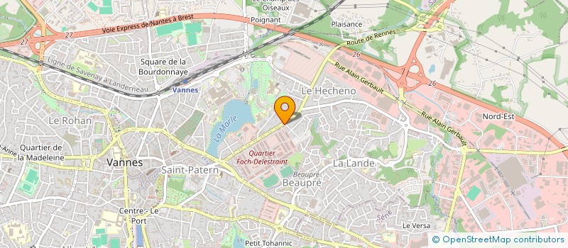 localisation de l'entreprise LALANDE-LE BRUN à VANNES