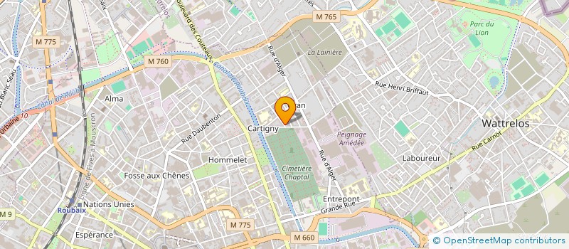 localisation de l'entreprise LALE  ROUBAIX