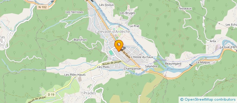 localisation de l'entreprise LALEVADE AUTO BILAN à LALEVADE-D'ARDECHE