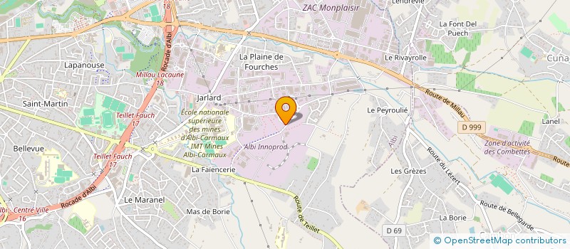 localisation de l'entreprise LALINE SAVEURS à ALBI
