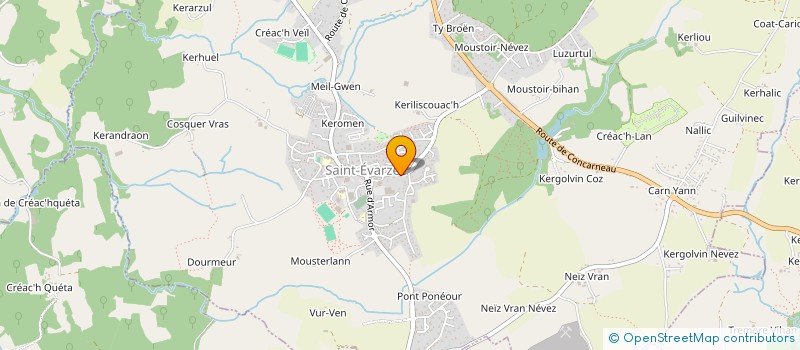 localisation de l'entreprise LALLAIZON  ST EVARZEC