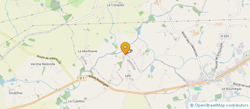 localisation de l'entreprise LALO AU SOLEIL  LANUEJOULS