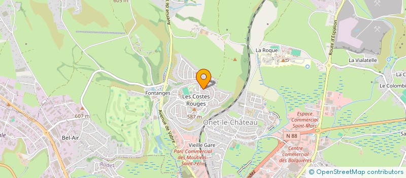 localisation de l'entreprise LALU  ONET-LE-CHATEAU