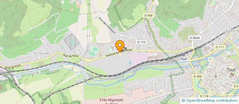 localisation de l'entreprise LALU  ECROUVES