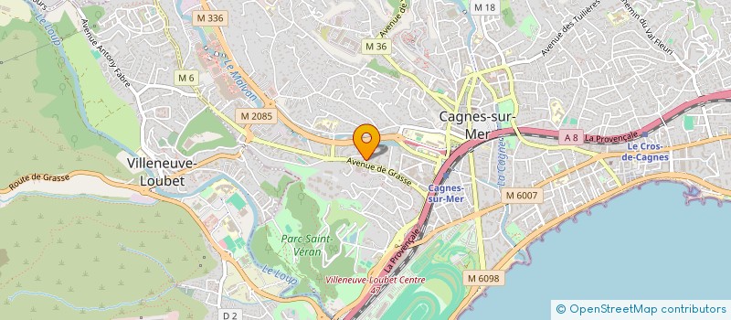 localisation de l'entreprise LALY à CAGNES-SUR-MER