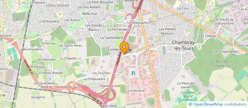 localisation de l'entreprise LALY  CHAMBRAY-LES-TOURS