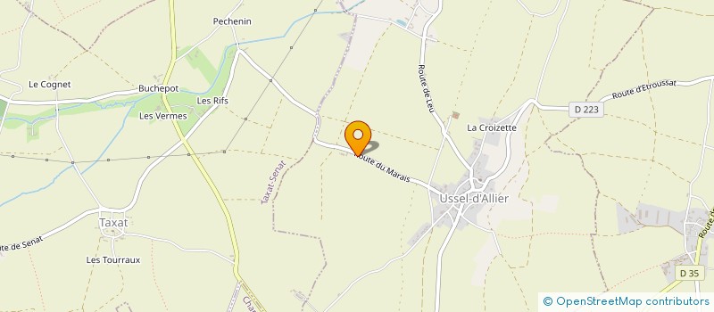 localisation de l'entreprise LALYRE.COM  USSEL-D'ALLIER