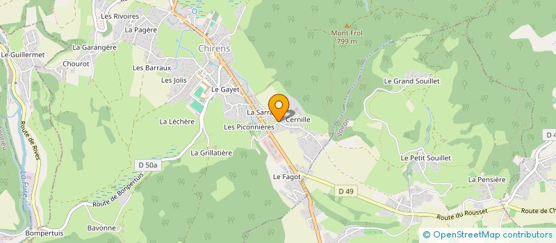localisation de l'entreprise LAMA'M à CHIRENS