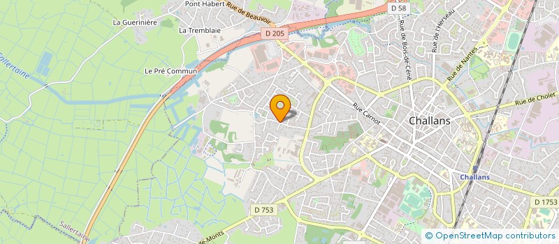 localisation de l'entreprise LAMABEL à CHALLANS