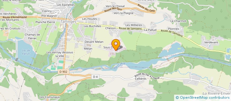 localisation de l'entreprise LAMADOR SAS à TANINGES