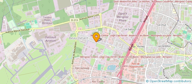 localisation de l'entreprise LAMAGNERE INVEST  MERIGNAC