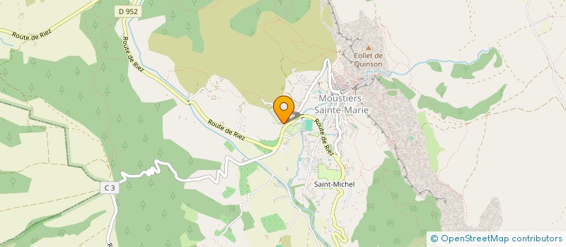 localisation de l'entreprise LAMAISON MERCIER à MOUSTIERS-SAINTE-MARIE