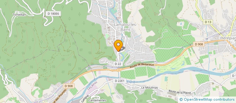 localisation de l'entreprise LAMALOU IMMOBILIER à LAMALOU-LES-BAINS