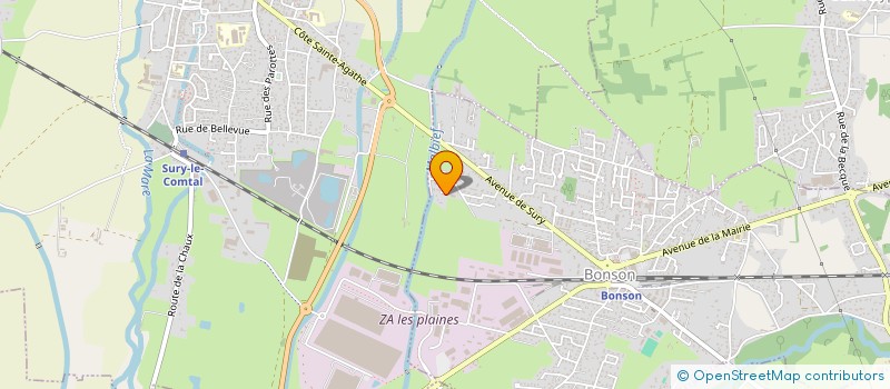 localisation de l'entreprise LAMANCHE CHARPENTE à SURY-LE-COMTAL