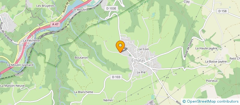 localisation de l'entreprise LAMANTHYN  ECHALAS