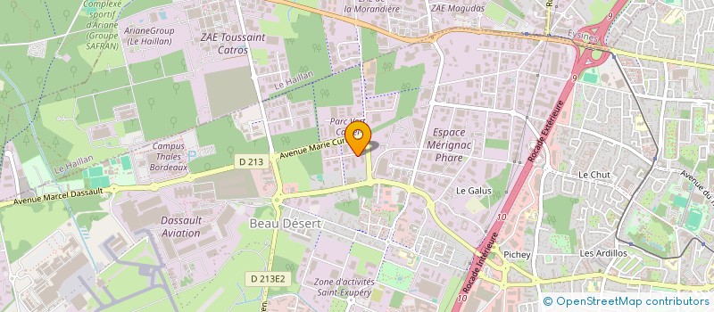localisation de l'entreprise LAMARIETTA à MERIGNAC