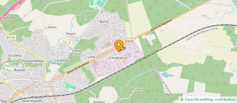 localisation de l'entreprise LAMARQUE BOIS ET CHARPENTES à SAINT-VINCENT-DE-TYROSSE