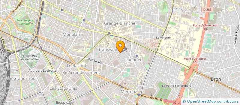 localisation de l'entreprise LAMAZIERE ET GRUFFAT IMPRIMEURS  LYON