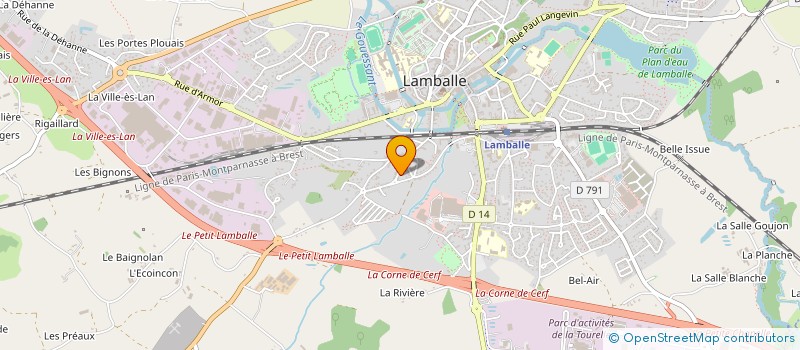 localisation de l'entreprise LAMBALLE ATHLETISME CLUB à LAMBALLE-ARMOR