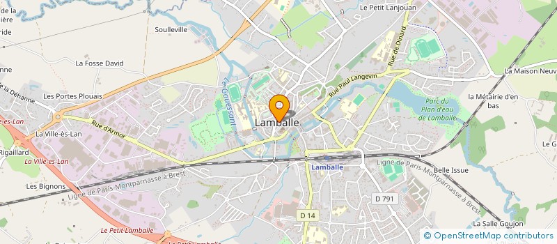 localisation de l'entreprise LAMBALLE BOULE BRETONNE (L.B.B.) à LAMBALLE-ARMOR