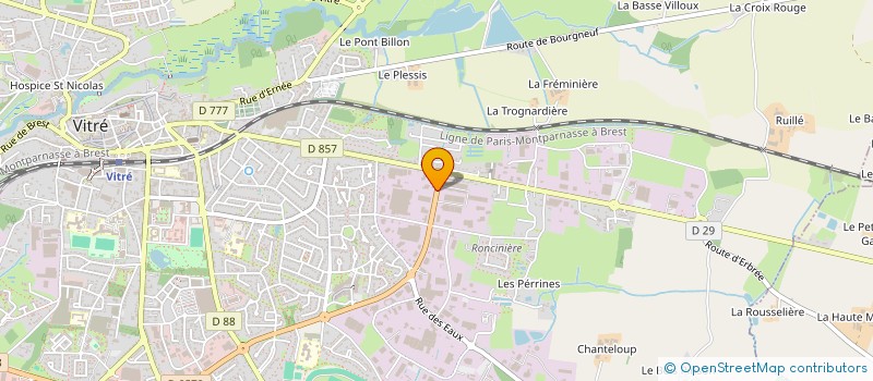 localisation de l'entreprise LAMBALLE PLOUAIS  VITRE