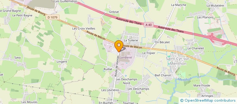 localisation de l'entreprise LAMBERET à SAINT-CYR-SUR-MENTHON