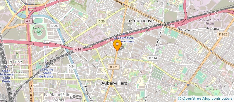 localisation de l'entreprise LAMBERT AMBULANCES à LA COURNEUVE