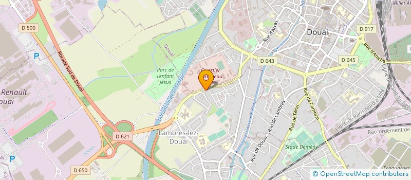 localisation de l'entreprise LAMBRES FERMETURES à LAMBRES-LEZ-DOUAI