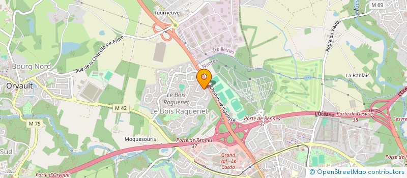 localisation de l'entreprise LAMDA TECH à ORVAULT