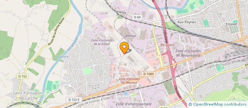 localisation de l'entreprise LAMELLUX  BRIVE-LA-GAILLARDE