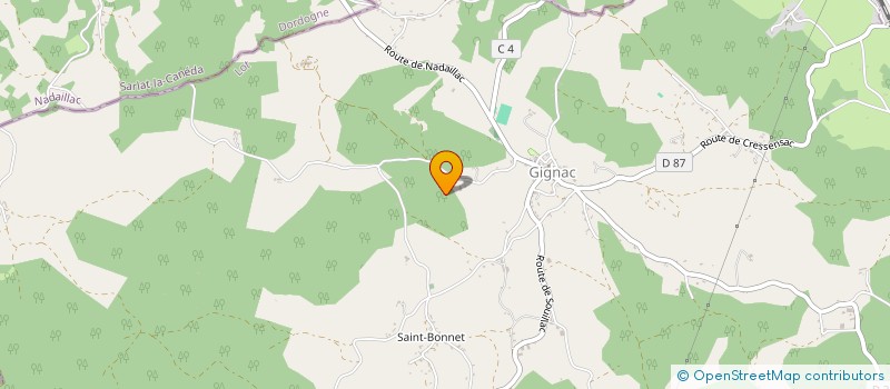 localisation de l'entreprise LAMELLUX BOURDARIE à CRESSENSAC-SARRAZAC